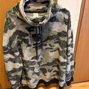 Secret Treasures Camo Zip Pullover
